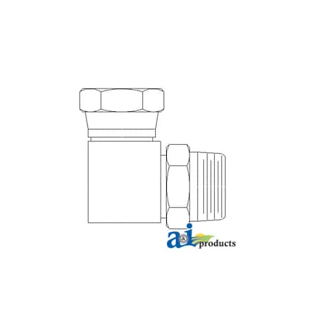 A & I Products 90 Degree Female NPT Swivel X Male ORB Adapter 4.5 x4.5 x2 A-43B47